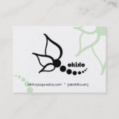 Carte De Visite okikolightgreenflower, okikolightgreenspheres,… (Dos)