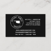 Carte De Visite Oklahoma Notaire Services publics (Devant)