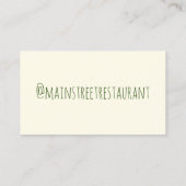 Carte De Visite Oklahoma Poulet Frit Steak Restaurant Restauration (Dos)