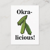 Carte De Visite Okra Vegetable Aliments sains (Devant)