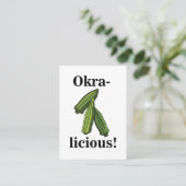 Carte De Visite Okra Vegetable Aliments sains (Debout devant)