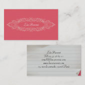 Carte de visite Old Pink (Devant / Derrière)