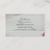 Carte de visite Old Pink (Dos)