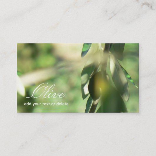 Carte de visite olive (Devant)