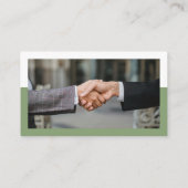 Carte De Visite Olive & Navy Blue Professional Icons Code QR (Dos)