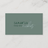 Carte De Visite Olive Pastel Aesthetic Typography Makeup Artist (Devant)