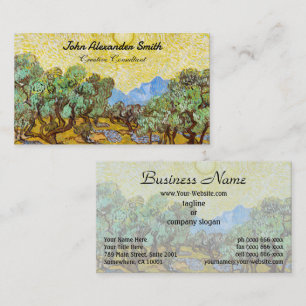 Carte De Visite Olive Trees de Van Gogh - Soleil et Ciel Dorés Art