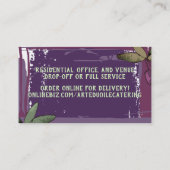 Carte De Visite olives branche huile d'olive chef traiteur cuisine (Dos)