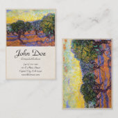Carte De Visite Oliviers, ciel orange Van Gogh Vincent (Devant / Derrière)
