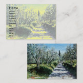 Carte De Visite OLIVIERS EN RIMAGGIO /Paysage toscan, Jaune (Devant / Derrière)