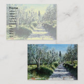 Carte De Visite OLIVIERS EN RIMAGGIO /Paysage toscan, Jaune (Devant / Derrière)