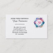 Carte De Visite *~* Om Yoga Enseignant Reiki Massage Mindfulie (Dos)
