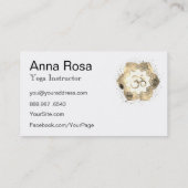 Carte De Visite *~* OM Yoga Lotus. Professeur d'instructeur de man (Dos)