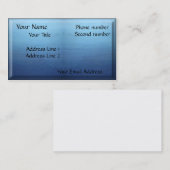 Carte De Visite Ombrage bleu (Devant / Derrière)