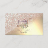 Carte De Visite Ombre Bokeh Doré Élégant (Devant)
