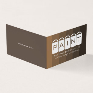 Carte De Visite Ombre Brown, Paint Buckets, Peintre & Décorateur