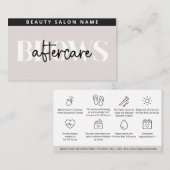 Carte De Visite Ombre Brows Moderne - Instructions de lancement de (Devant / Derrière)