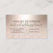 Carte De Visite Ombre chic de parties scintillantes d'or (Dos)