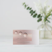 Carte De Visite Ombre chic perle de rose moderne luxe moderne (Debout devant)