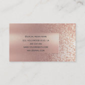 Carte De Visite Ombre chic perle d'or rose moderne luxe glittery (Dos)