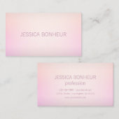Carte De Visite Ombre de fond de couleurs douces (Devant / Derrière)