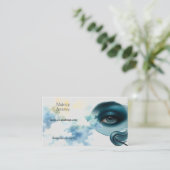 Carte De Visite Ombre de l'oeil bleu profond (Debout devant)