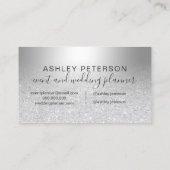 Carte De Visite Ombre de parties scintillantes d'argent (Dos)