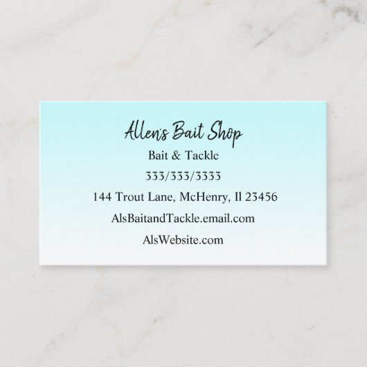 Carte De Visite Ombre dégradé Bleu Simple Facile (Devant)