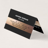 Carte De Visite Ombré d'or, double fidélité moderne (Dos)