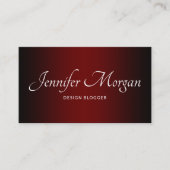 Carte De Visite Ombre élégant noir et bordeaux (Devant)