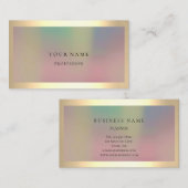 Carte De Visite Ombre encadrée Simply Professional Gold Minimal (Devant / Derrière)