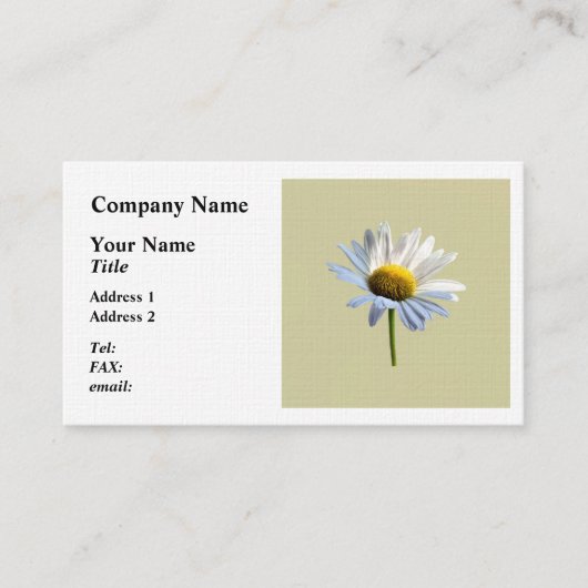 Carte De Visite Ombre et lumière margueuse (Devant)