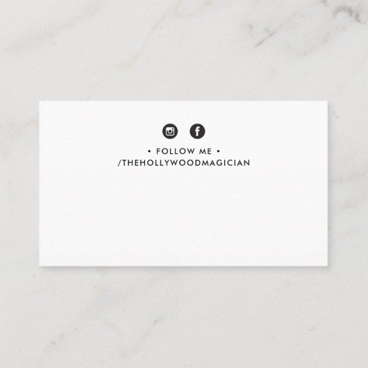 Carte De Visite OMBRE FADE TITRE TEXTE minimal moderne en gras noi (Dos)