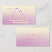 Carte De Visite Ombre géométrique moderne (Devant / Derrière)