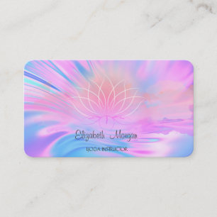 Carte De Visite Ombre Holographique Coup de Pinceau Lotus