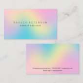 Carte De Visite Ombre iridescent olographe en pastel moderne de (Devant / Derrière)