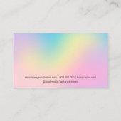 Carte De Visite Ombre iridescent olographe en pastel moderne de (Dos)