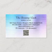 Carte De Visite *~* OMBRE Lashes QR Brows Extensions parties scint (Dos)