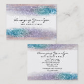 Carte De Visite *~* Ombre Luxe Gold Glam Rainbow Parties scintilla (Devant / Derrière)