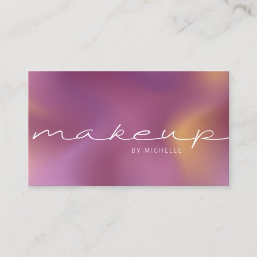 Carte De Visite Ombre métallique moderne Élégante Typographie (Devant)