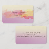Carte De Visite Ombre moderne, Aquarelle Brush Stroke (Devant / Derrière)