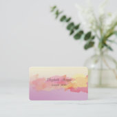 Carte De Visite Ombre moderne, Aquarelle Brush Stroke (Debout devant)