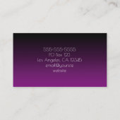 Carte De Visite Ombre noir et violet (Dos)