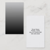 Carte De Visite Ombre noire gris (Devant / Derrière)