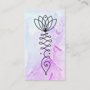 Carte De Visite *~* Ombre Peony - Massage de santé Reiki Yoga Lotu