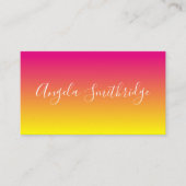 Carte De Visite Ombre rose et jaune chaud (Devant)