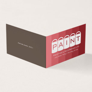 Carte De Visite Ombre rose, Paint Buckets, Peintre & Décorateur