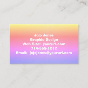 Carte De Visite Ombre rose violet arc-en-ciel 4Adrian