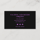 Carte De Visite ombre Script (Dos)