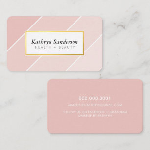 Carte De Visite OMBRE STRIPE moderne élégant chic mignon rose blus